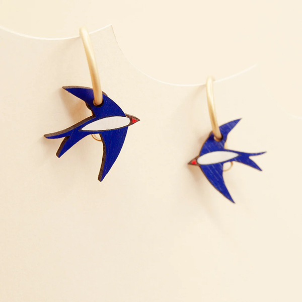Navy Blue Pendientes