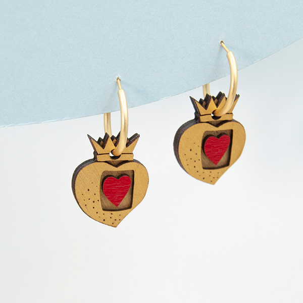 Royal Heart Pendientes
