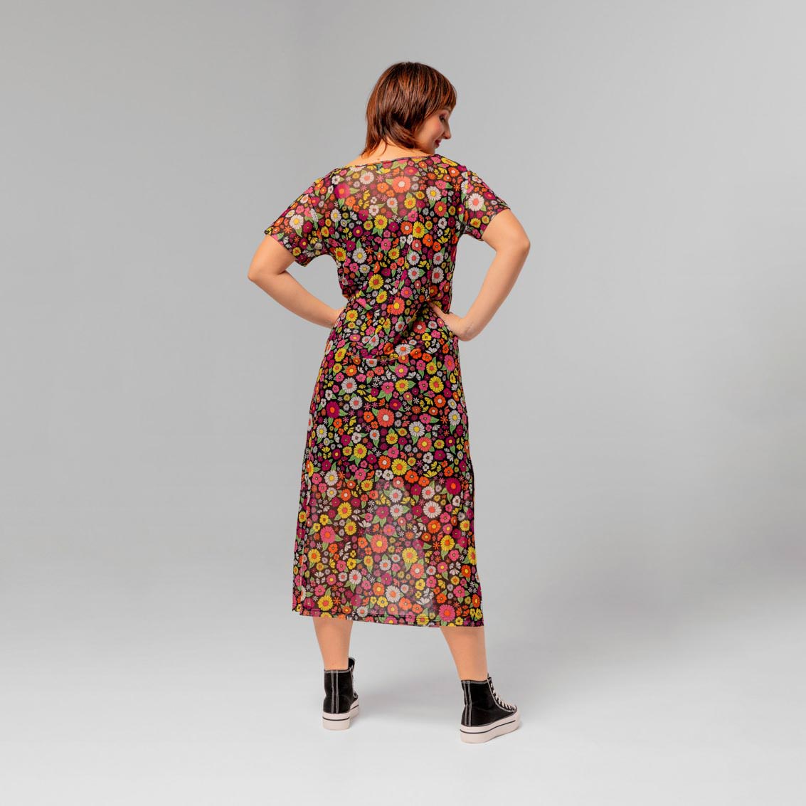 VESTIDO TUL CAMISETA FLORECIENDO