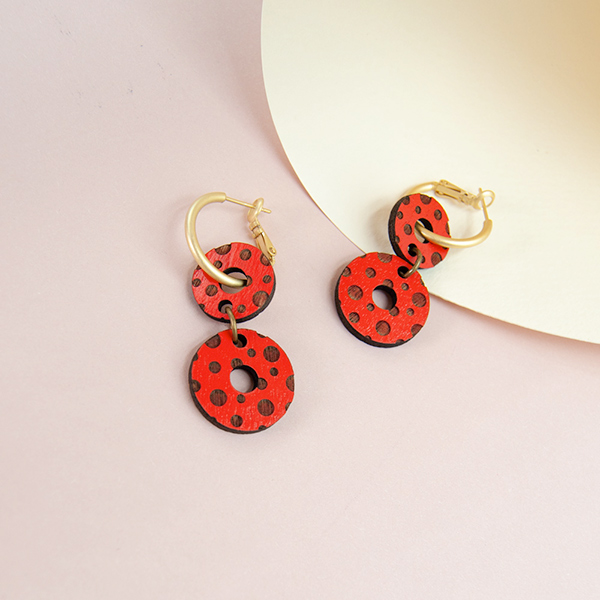 Swing Red Dots Pendientes