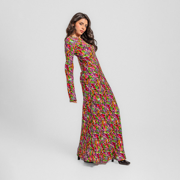 VESTIDO LARGO AVE FENIX