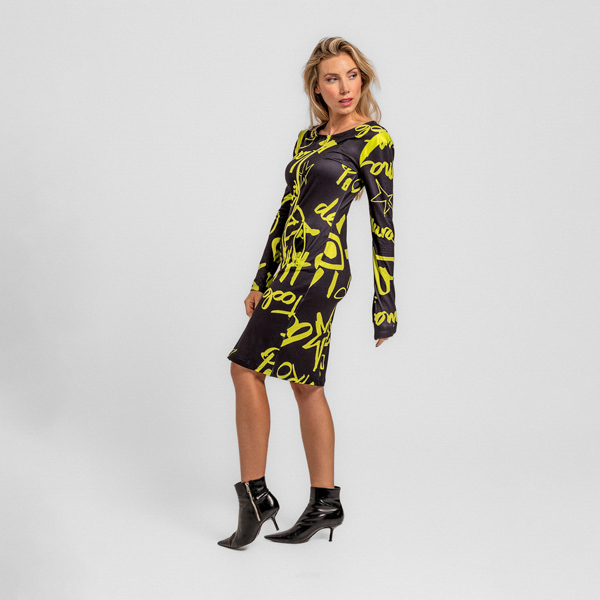 VESTIDO TUBO CREMALLERAS DESCARADA