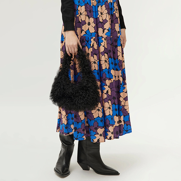 Bolso Mano Pelo Negro