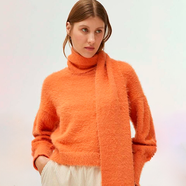 Bufanda Textura Naranja