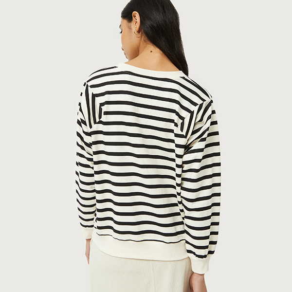 Sudadera Rayas Blancas y Negras