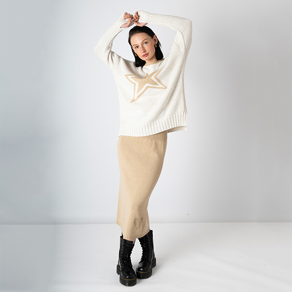 Jersey Punto Rock Star Beige