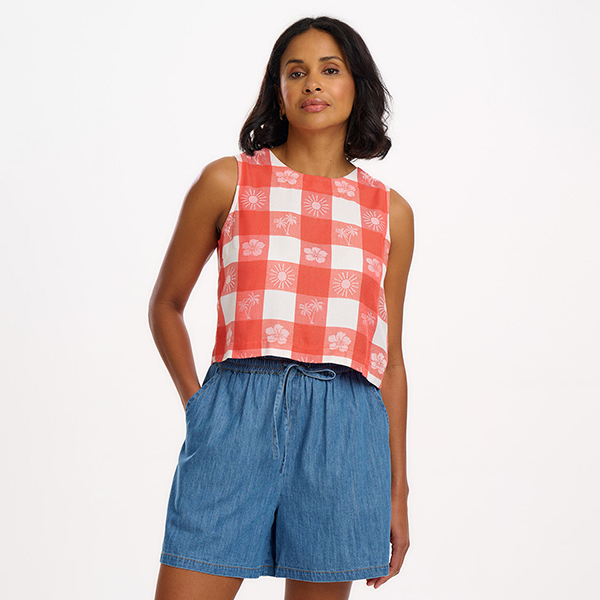 TOP-BRUNA-TROPICAL-GINGHAM