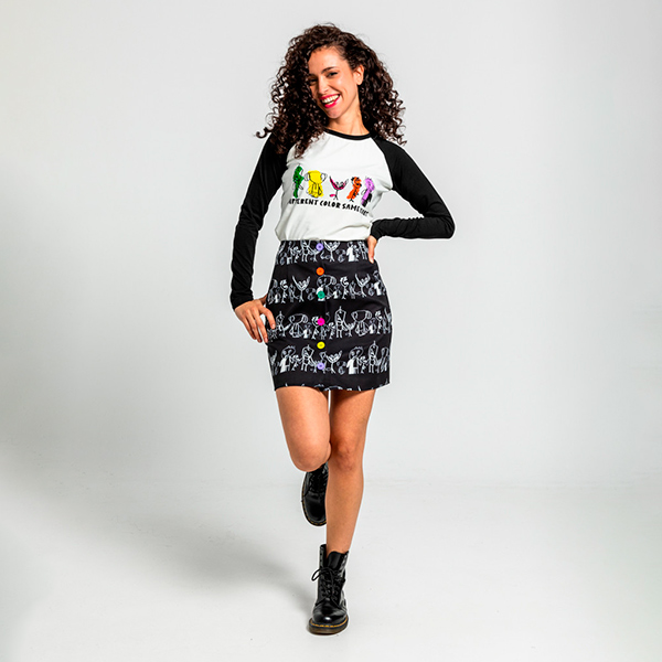 Falda-Garabatos-Monocromático-