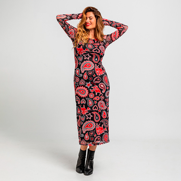 Vestido-Tul-Paisley-Cachemir-Negro