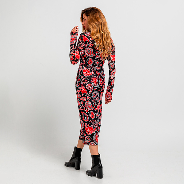 Vestido-Tul-Paisley-Cachemir-Negro