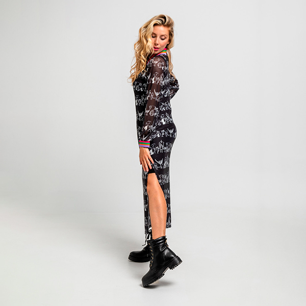 Vestido-Tul-Polo-Garabatos-Monocromático