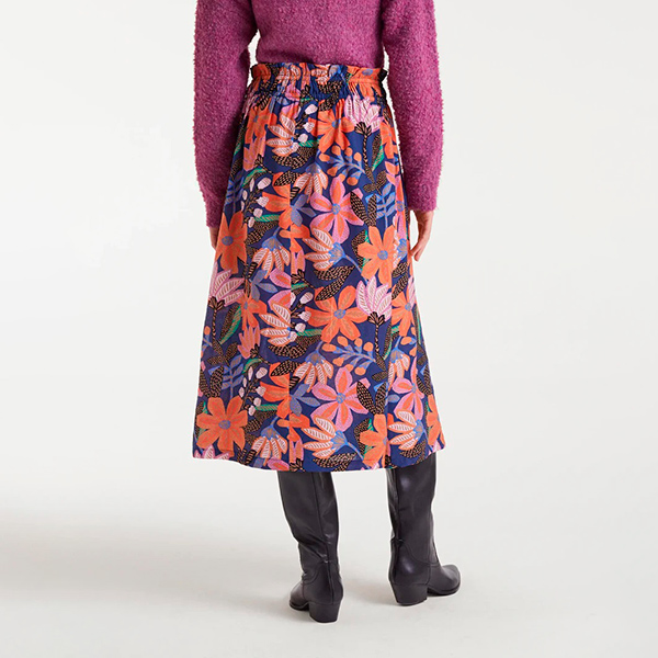 F Falda-Midi-Crepé-Tigerlily
