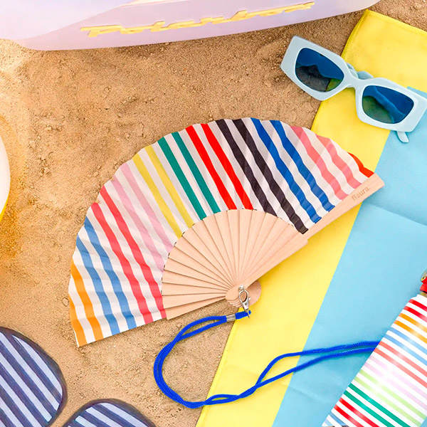 Mini Abanico Rayas Multicolor
