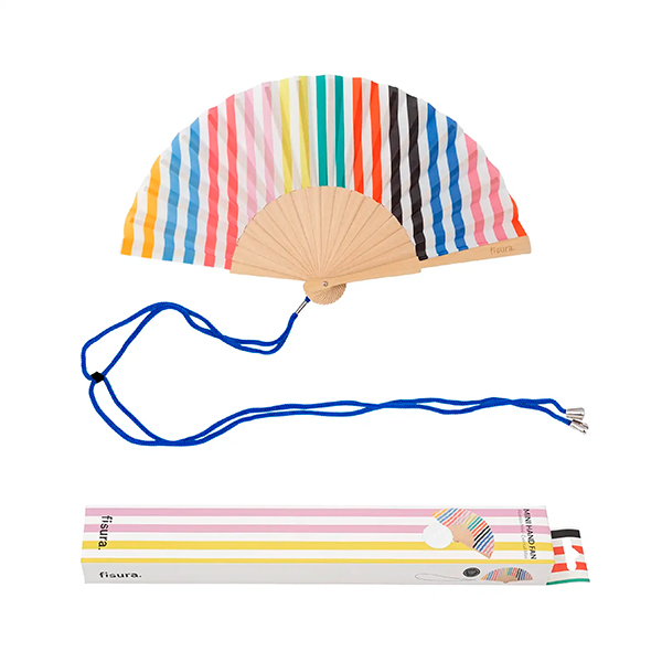 Mini Abanico Rayas Multicolor