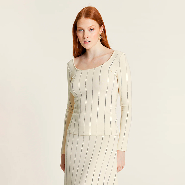 Camiseta-Bailarina-Microrayas