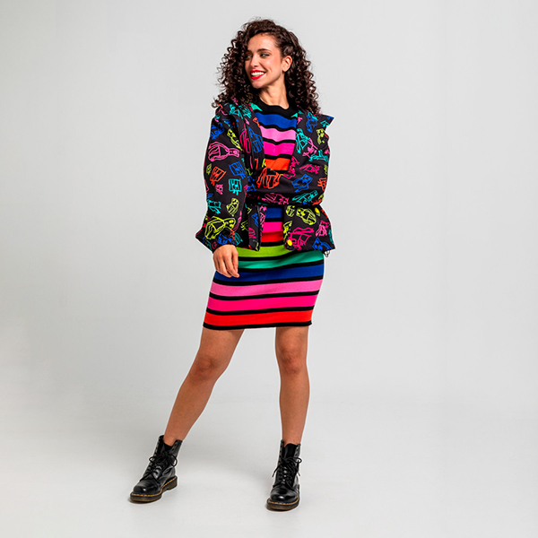 Falda-Punto-Garabatos-Robots