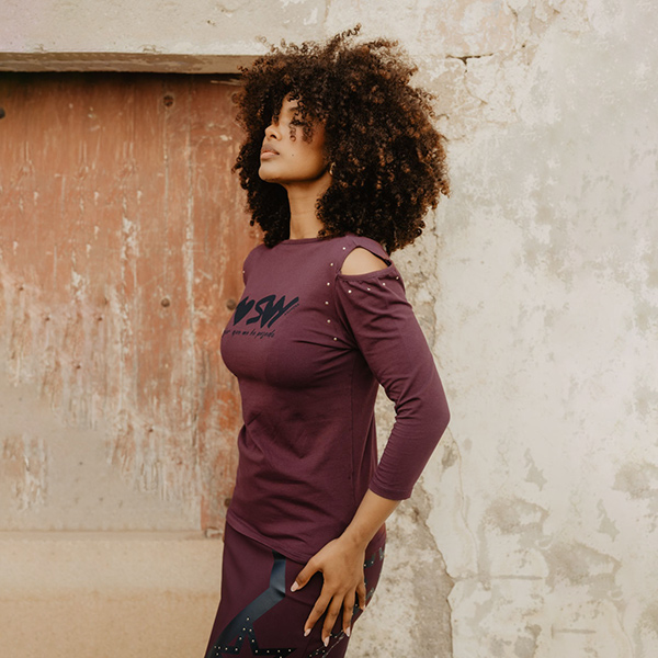 Camiseta-Burgundy-Estrella