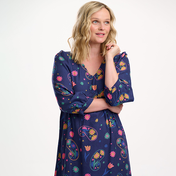 Carmella Midi Dress Blooming Paisley