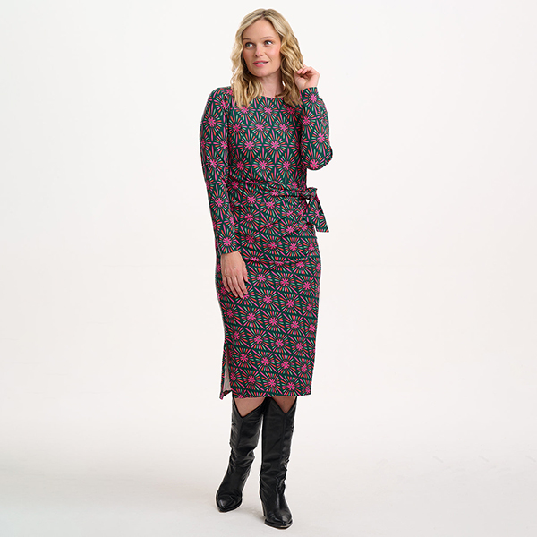 Claudia Midi Dress Flower Explosion