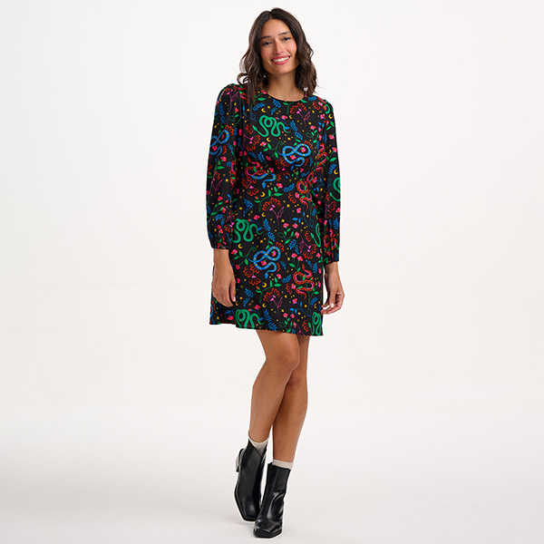 Janet Mini Dress Snake Floral