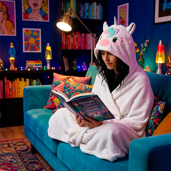 Manta Capucha Unicorn