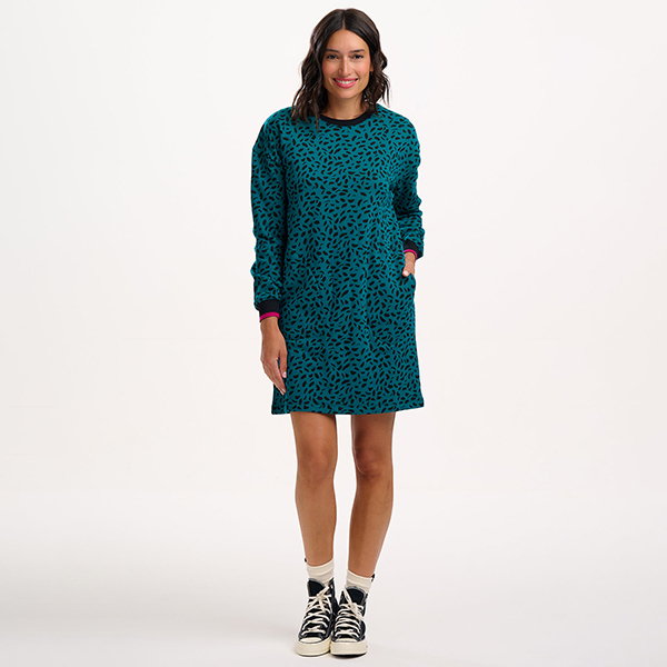 Marta Sweatshirt Dress Painterly Animal