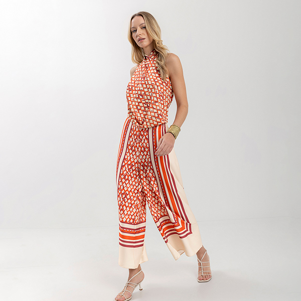 Pantalón Crepe Amarelo Seashell