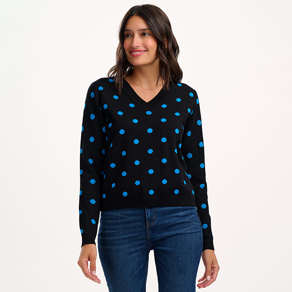 Samira Jumper Blue Polka