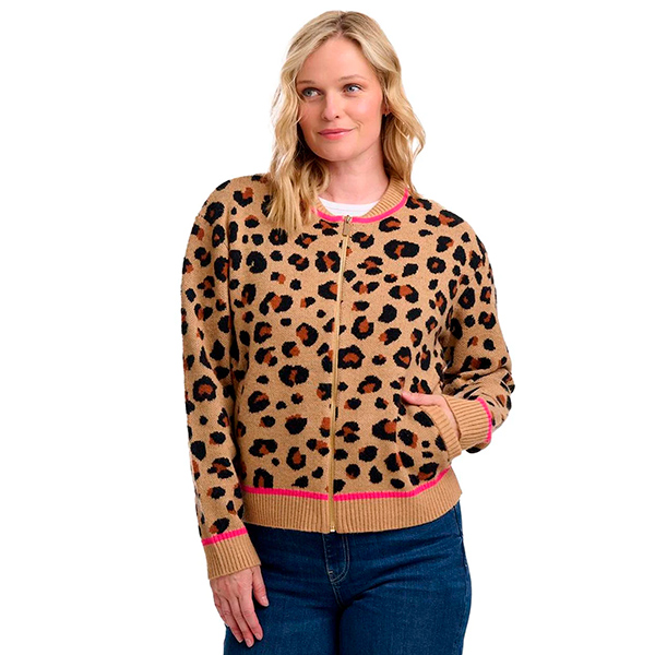 Solana Bomber Natural Leopard