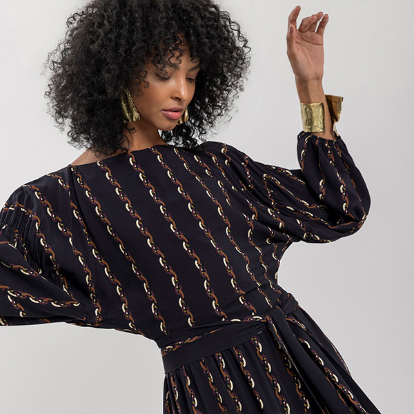 Vestido Bali Chain Preto