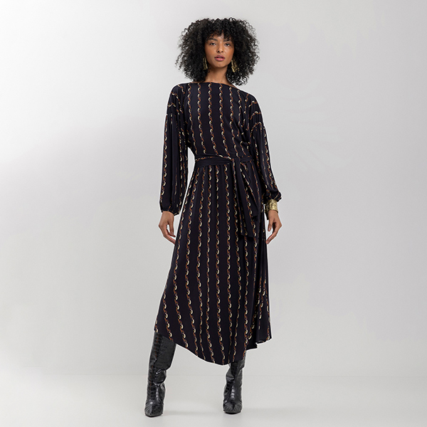 Vestido Bali Chain Preto