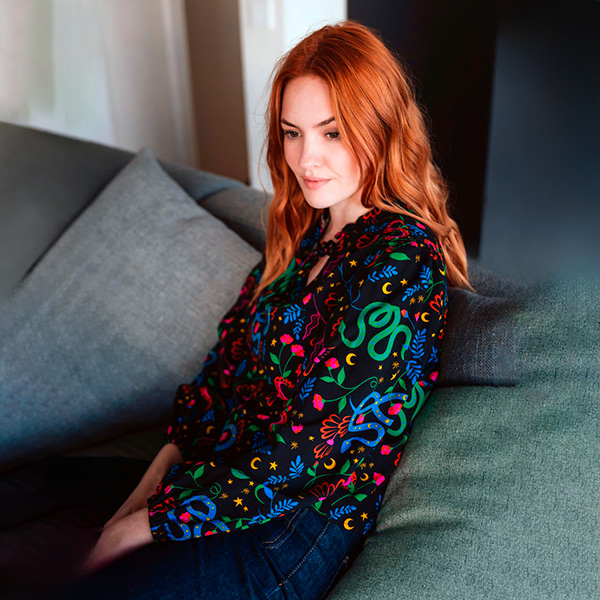 Yvonne Top Snake Floral