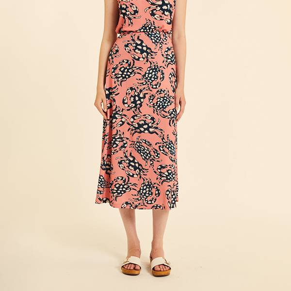 Falda Pink Crabs Rosa