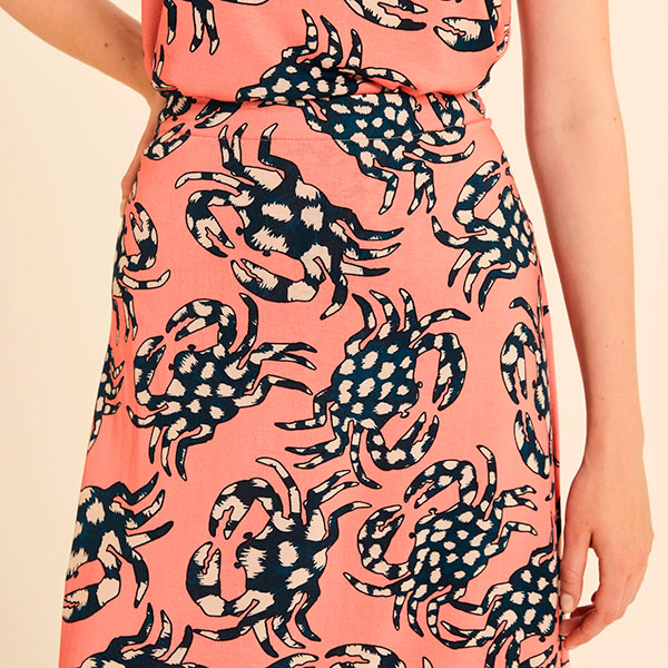 Falda Pink Crabs Rosa