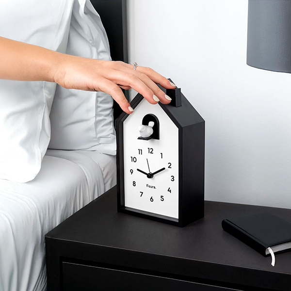 Reloj-Despertador-Cuco-Blanco-y-Negro