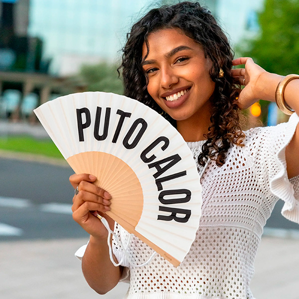 Abanico Puto Calor Blanco