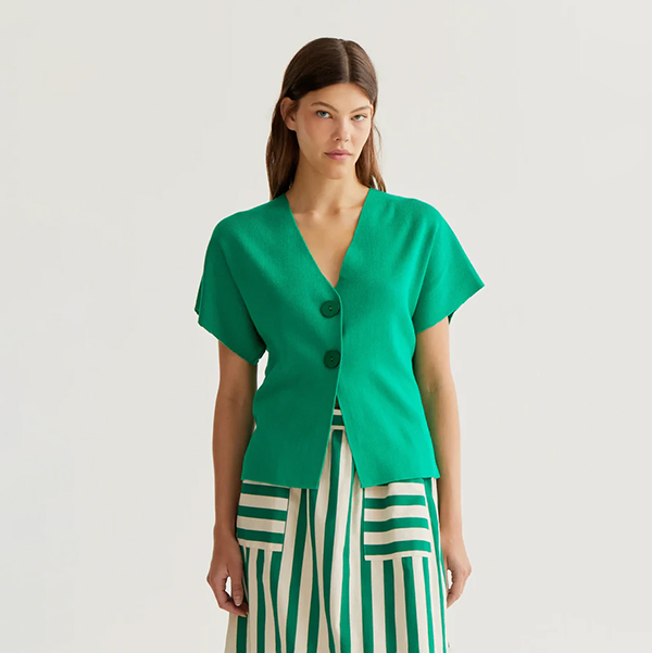 Cárdigan-punto-verde