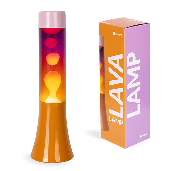 Lampara Lava Mini Degrado Naranja Rosa