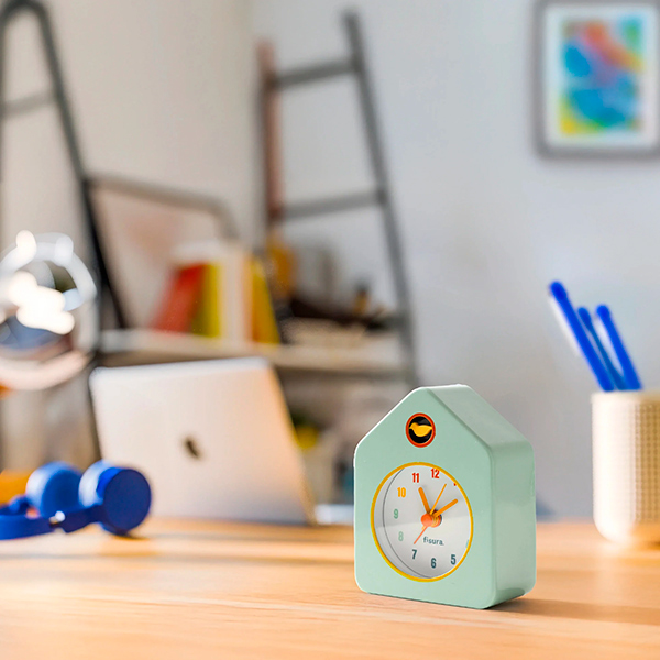 Reloj Despertador Casita Mint