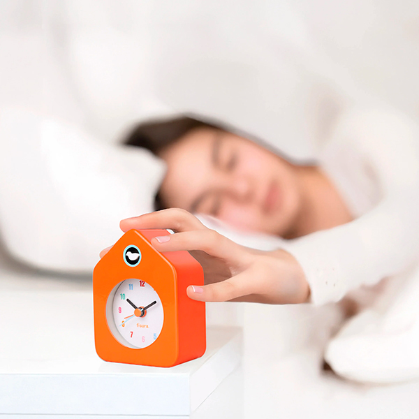 Reloj Despertador Casita Naranja