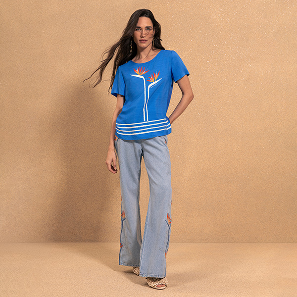 Camiseta Azul Naive