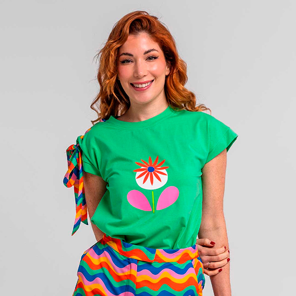 Camiseta-Lazada-Échate-flores