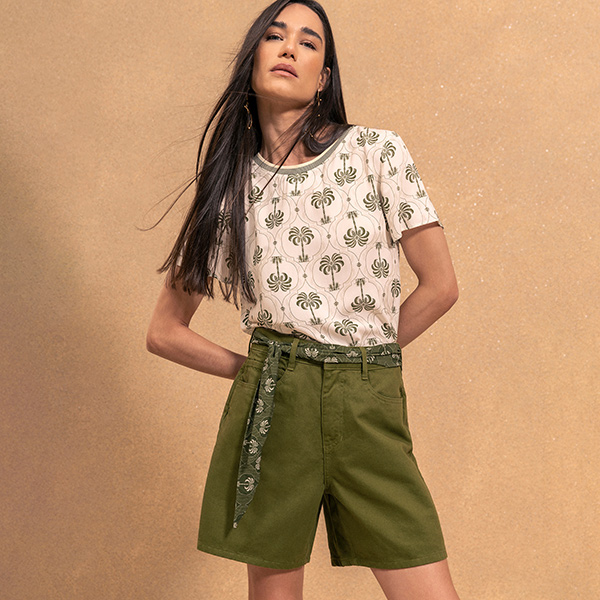 Camiseta Maxi Palm Verde