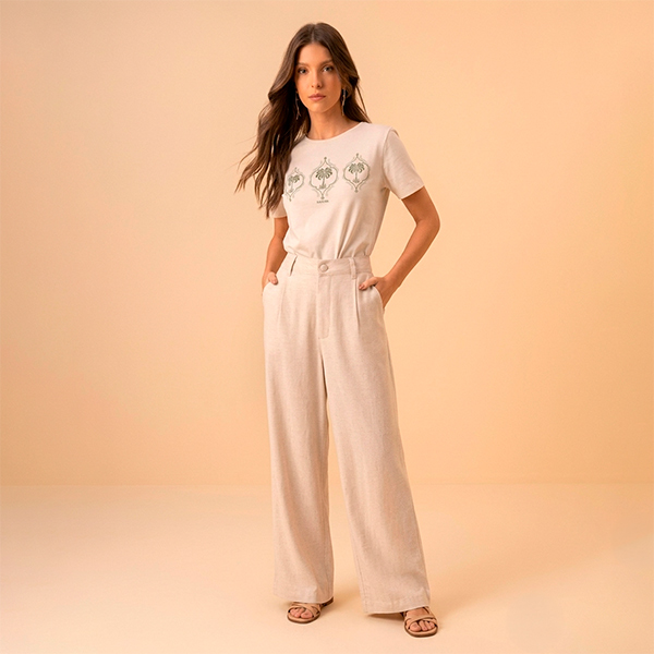 Camiseta Palmeras Bege Alhambra