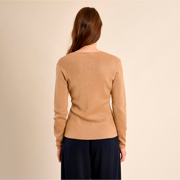 Cárdigan dorado punto