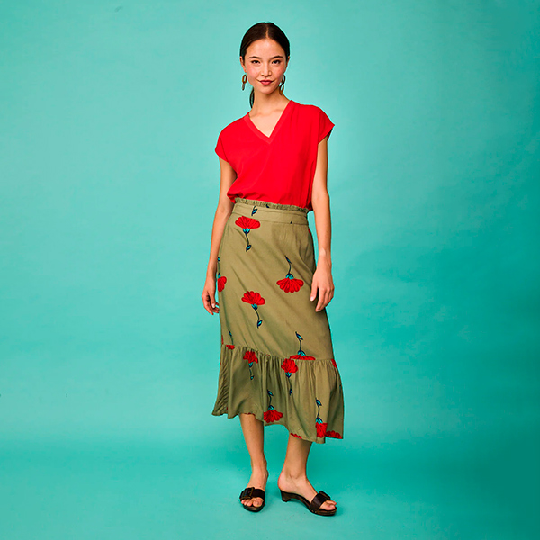 Falda-Comillas-Verde