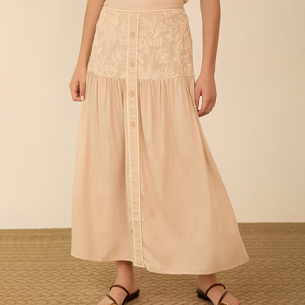 Falda larga bordado Nut