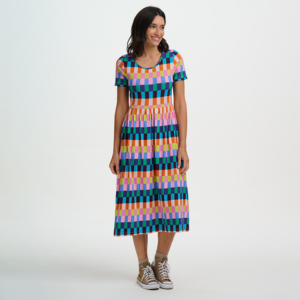 Gina Jersey Midi Dress Puzzle