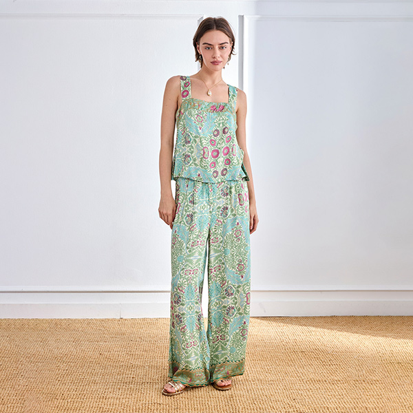 Pantalon Estampado Botánico
