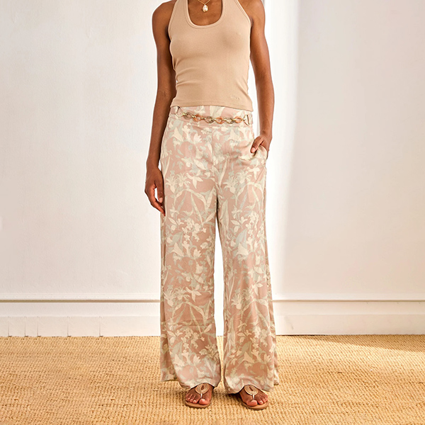 Pantalon Estampado Piedras Cintura